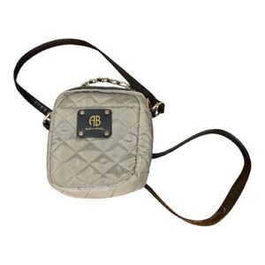 Alexis Bendel Small Lightweight Nylon Green Quilted Crossbody Bag Adj Strap